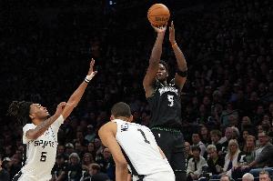 终结系列赛？ESPN预测明天G6胜率：马刺64% 森林狼36%配图